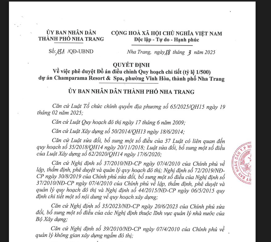 Quy hoạch chi tiết 1/500 La Tiên Villa